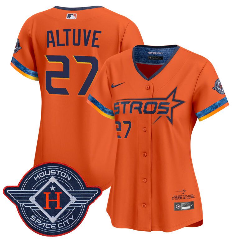 Women Houston Astros #27 Altuve orange 2025 City Connect Vapor Premier Limited Jersey->women mlb jersey->Women Jersey